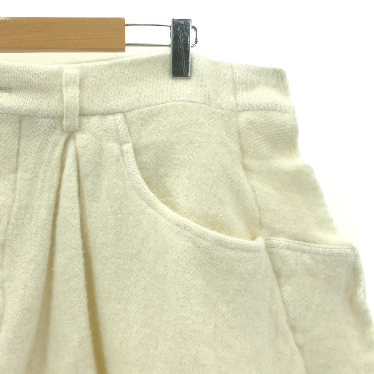 COMME des GARCONS HOMME PLUS / コムデギャルソンオムプリュス | 2024AW | ウール 縮絨 変形 インサイドアウト タック バルーン ワイド ショートパンツ | M | メンズ