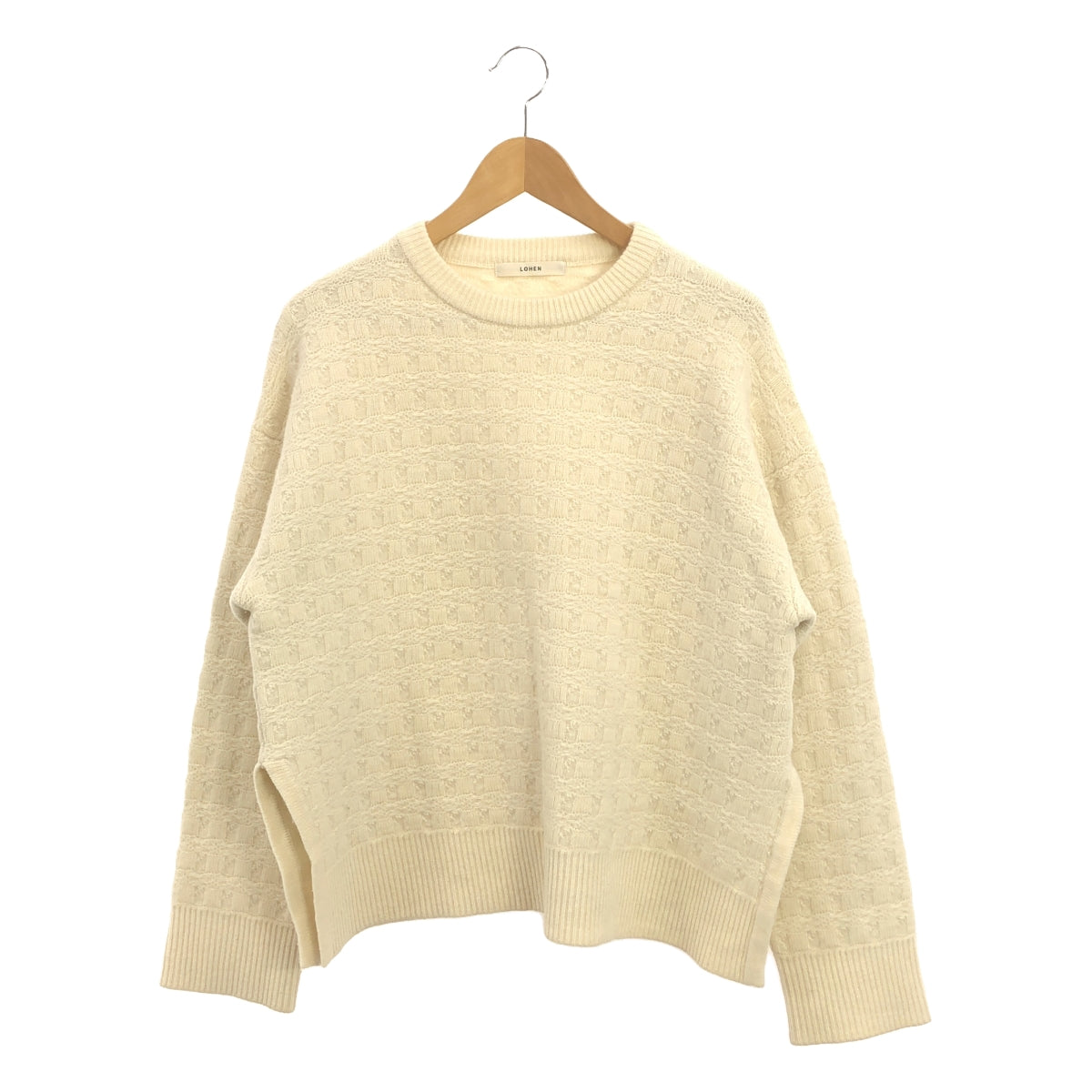 LOHEN | Geometric jacquard knit | F | White | Women's
