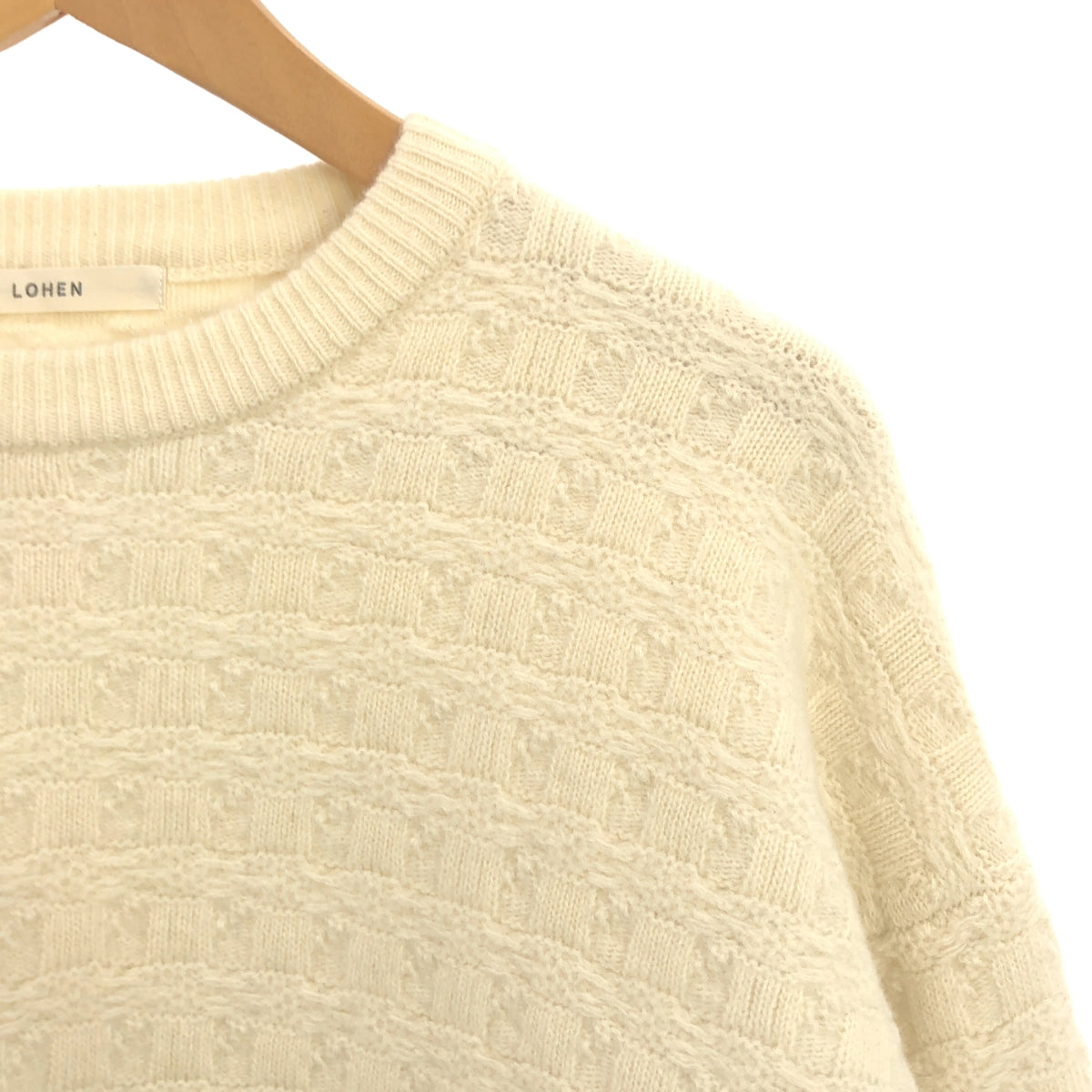 LOHEN | Geometric jacquard knit | F | White | Women's