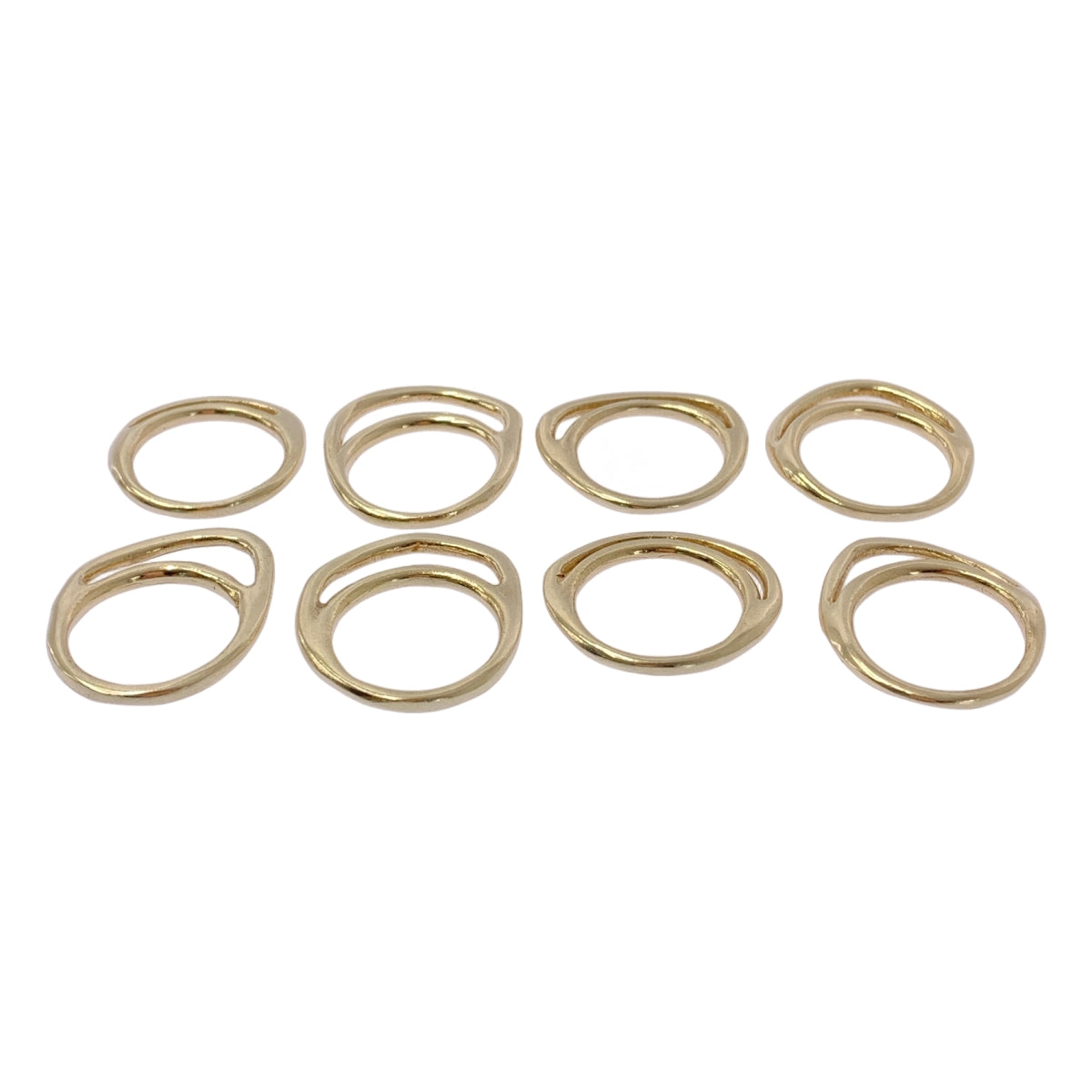 [狀況極佳] IOSSELLIANI | 8排拼圖戒指 | 金色 | 女士