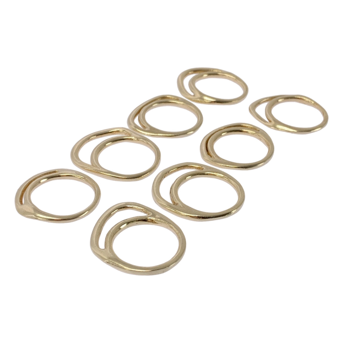 [狀況極佳] IOSSELLIANI | 8排拼圖戒指 | 金色 | 女士