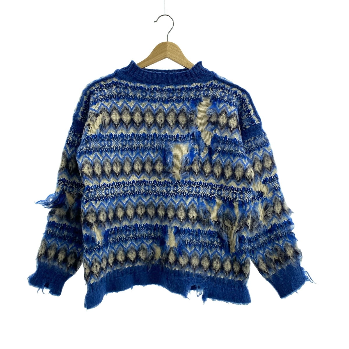 Maison Margiela / メゾンマルジェラ | 2022SS | INTARSIA SWEATER ダメージ加工 ニット | M | レディース