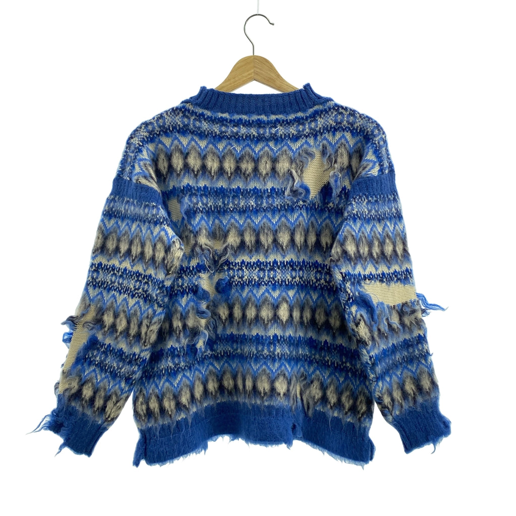 Maison Margiela / メゾンマルジェラ | 2022SS | INTARSIA SWEATER ダメージ加工 ニット | M | レディース