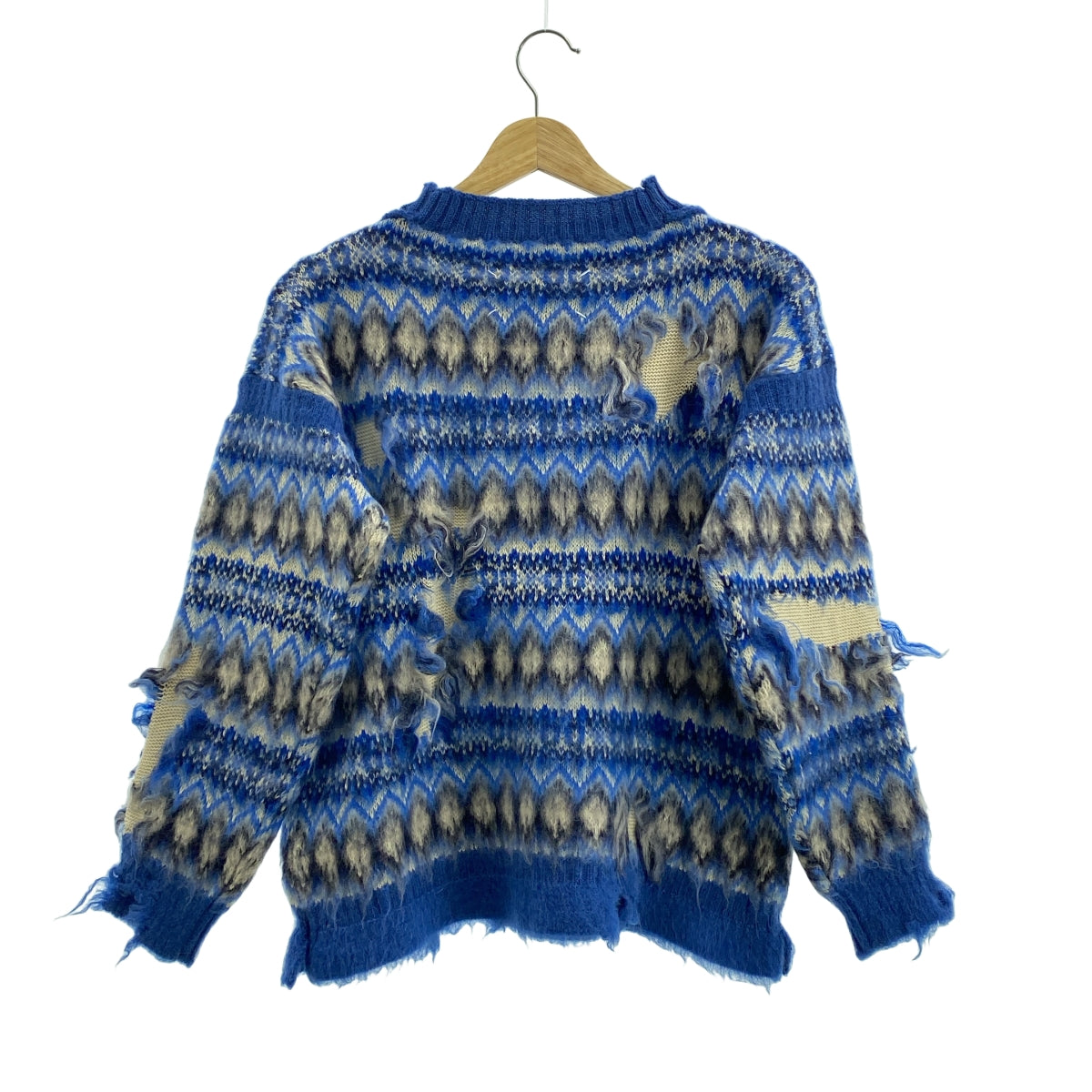 Maison Margiela / メゾンマルジェラ | 2022SS | INTARSIA SWEATER ダメージ加工 ニット | M | レディース
