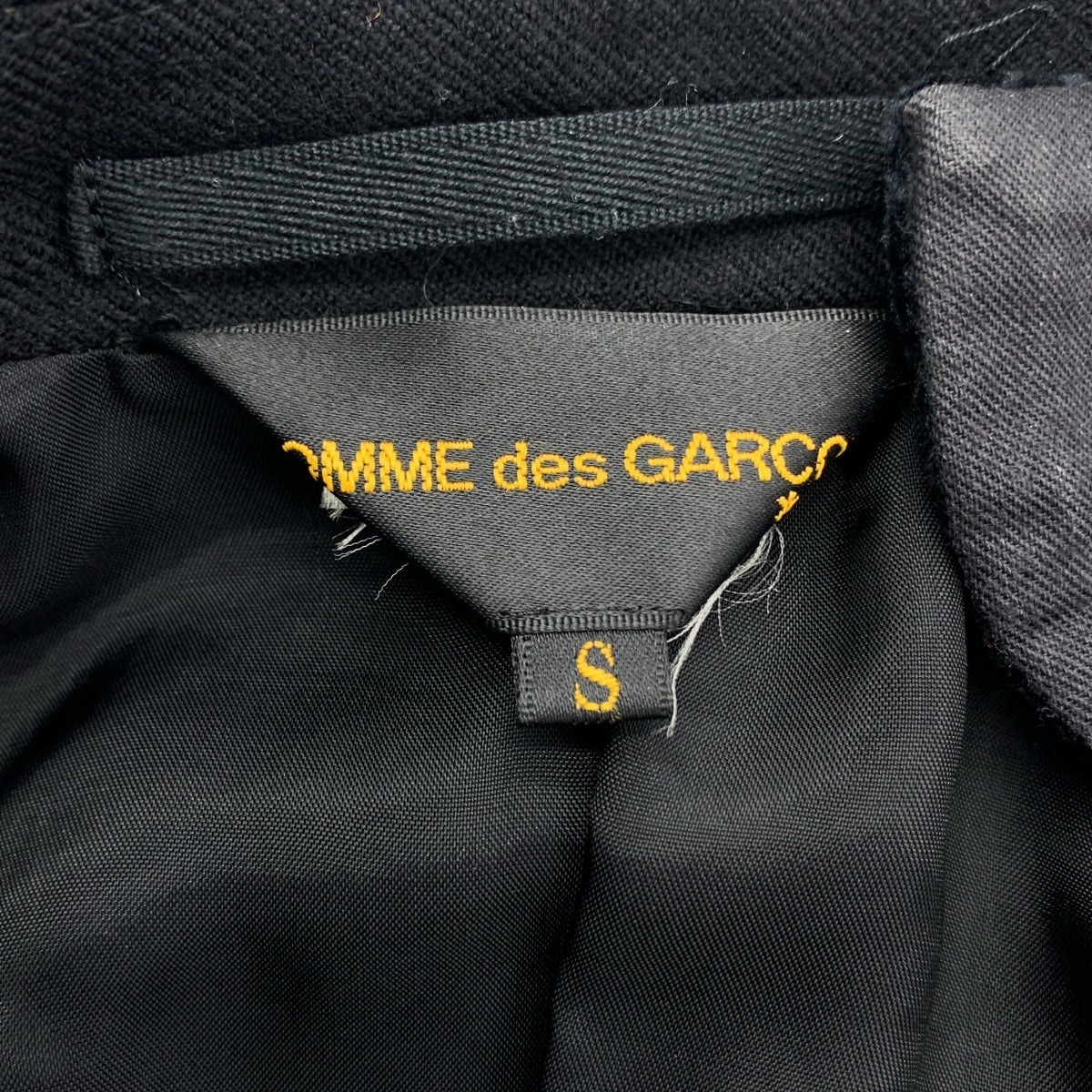 COMME des GARCONS / コムデギャルソン | 2010SS | 異素材 ドッキング 燕尾 ウールジャケット | S | ブラック | レディース