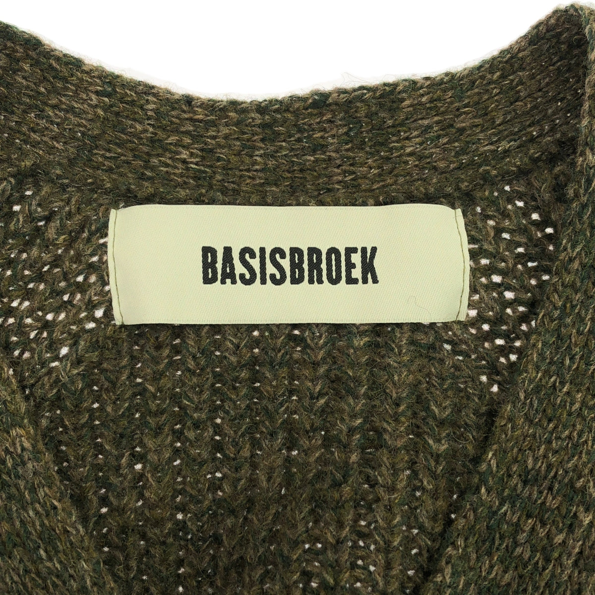 Basisbroek / バージスブルック | ヘビーウール 3B ニット カーディガン | ONE | オリーブ / ブラウン | メンズ