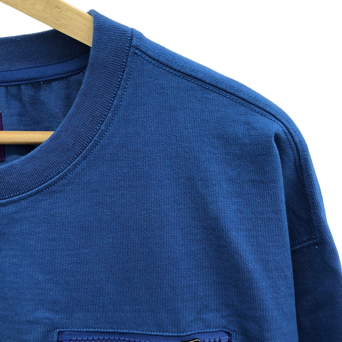 北面紫標 | 2024秋冬 | 9.5盎司棉質平紋針織野戰套頭衫 | S |皇家藍 |男士