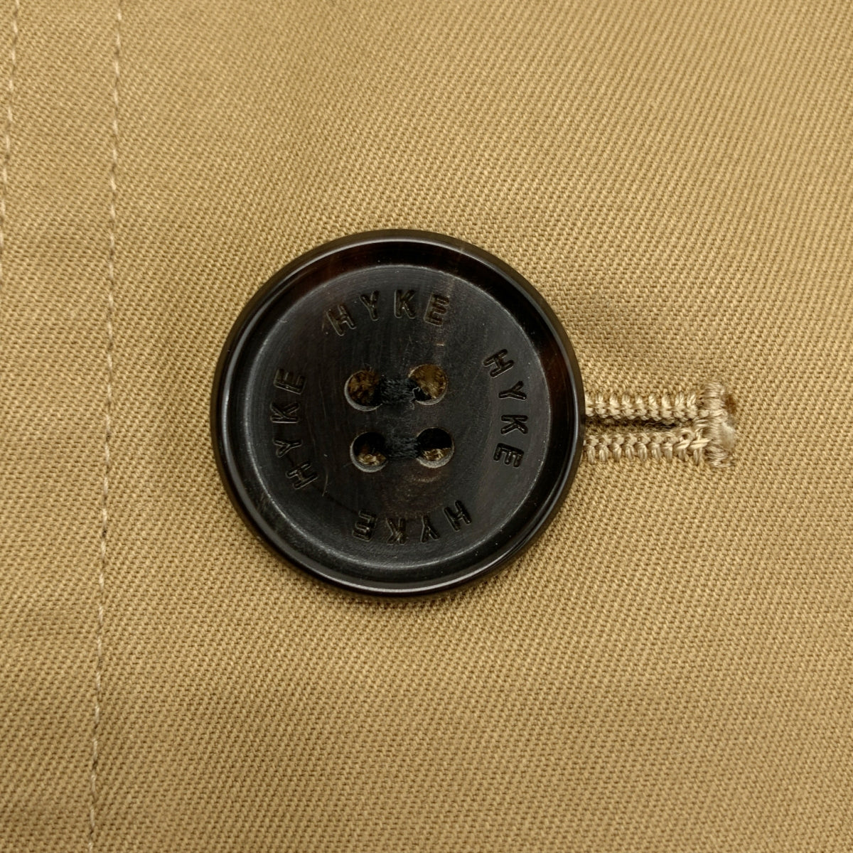 HYKE / 하이크 | BIG+LONG TRENCH / 로고 버튼 벨티드 트렌치 코트 / 착탈가능 라이너 | 2 |