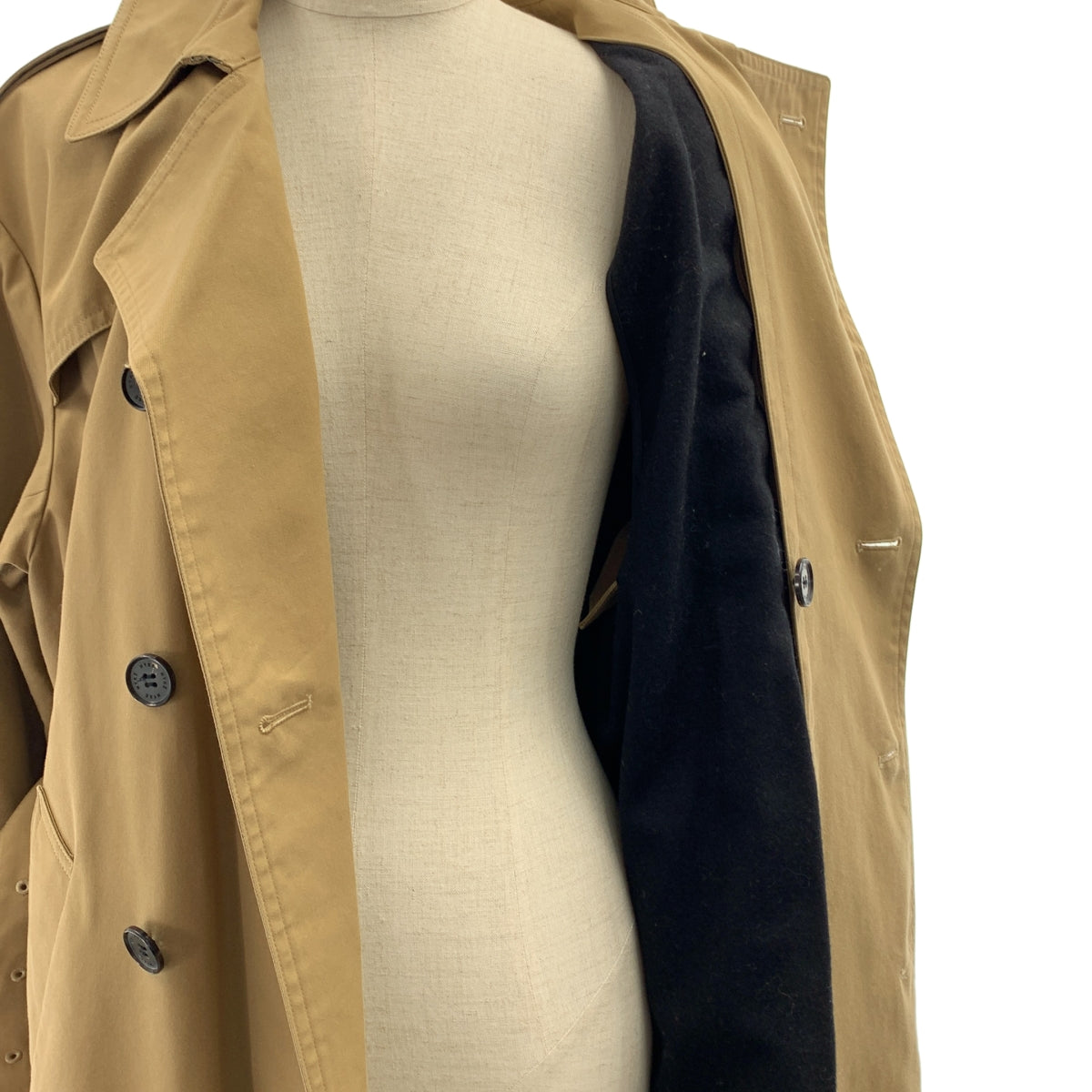 HYKE / 하이크 | BIG+LONG TRENCH / 로고 버튼 벨티드 트렌치 코트 / 착탈가능 라이너 | 2 |