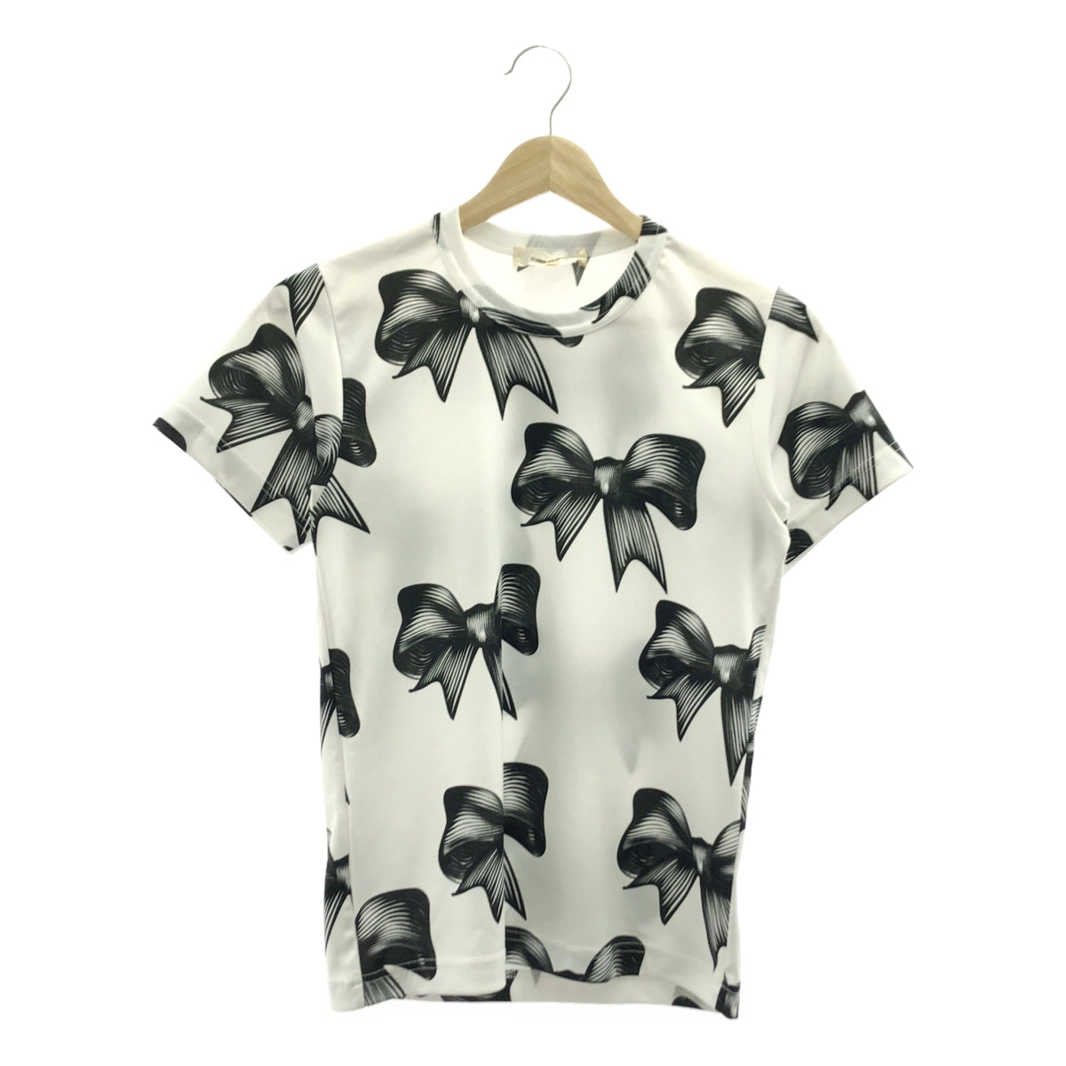 COMME des GARÇONS | 2022 春夏 | 聚酯絲帶印花圓領 T 卹 | XS 碼 | 女款