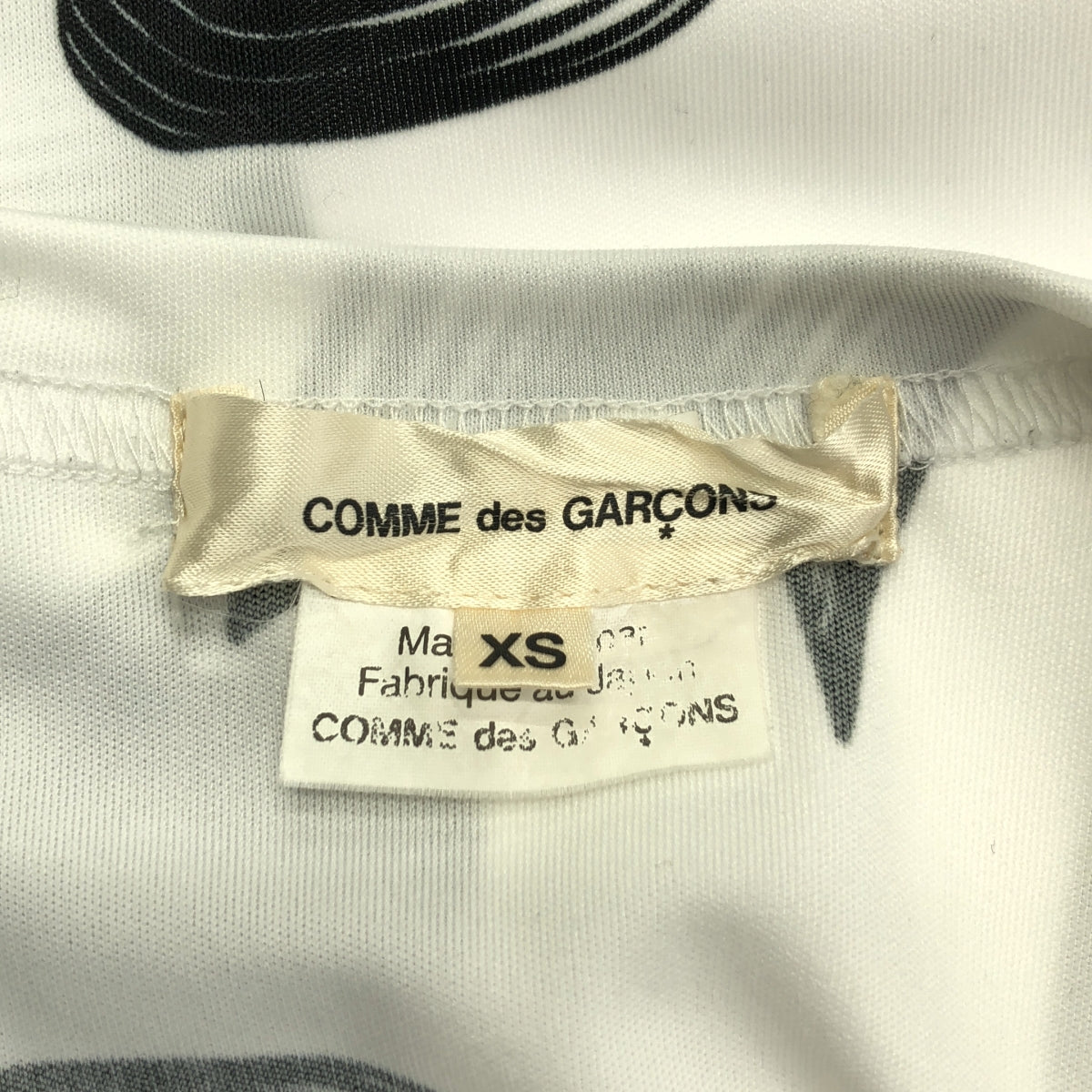 COMME des GARÇONS | 2022 春夏 | 聚酯絲帶印花圓領 T 卹 | XS 碼 | 女款