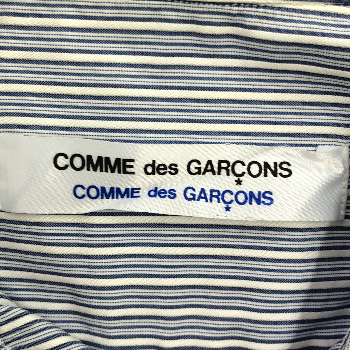 COMME des GARCONS COMME des GARCONS / コムコム | ウールライン ストライプ シャツ | ブルー/ホワイト/グレー | レディース