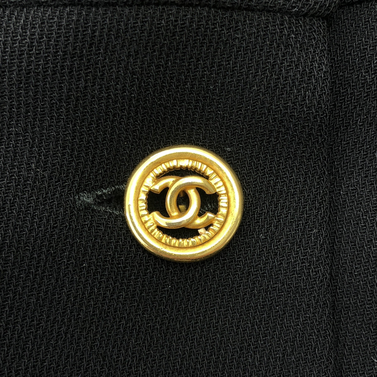 [狀況極佳] 香奈兒 | 1993SS | Coco Mark 金色紐帶長裙 / 全襯裡帶標誌 | 尺寸 38 | 黑色 | 女款