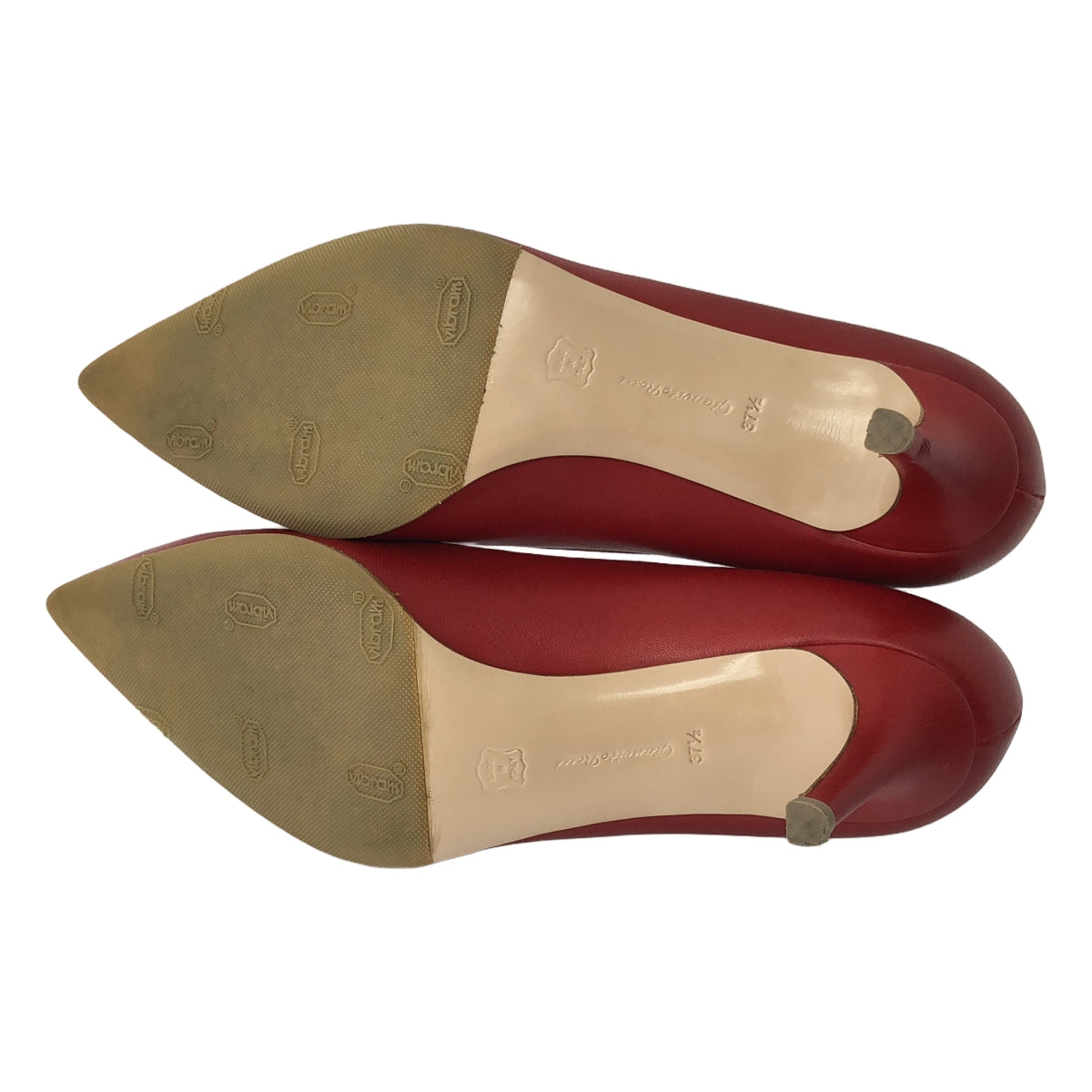【美品】  Gianvito Rossi / ジャンヴィトロッシ | G26770.70RIC.NAPTABS / レザー ポインテッドトゥパンプス | 37 1/2 | レッド | レディース