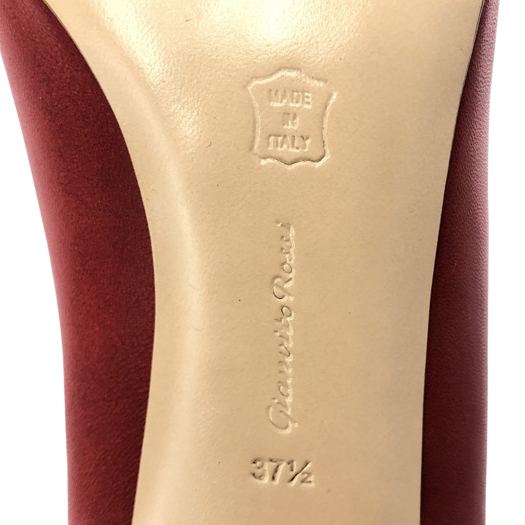 【미품】 Gianvito Rossi / 쟌비트로시 | G26770.70RIC.NAPTABS / 가죽 포인티드 투 펌프스 | 37 1/2 | 레드 | 여성