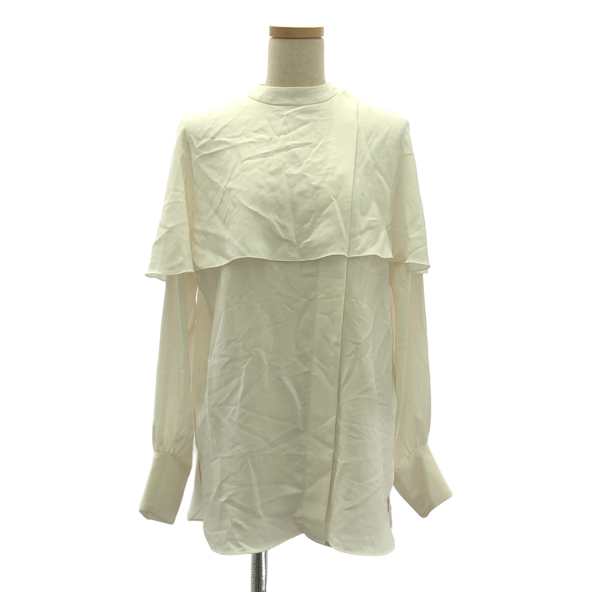 VERMEIL par iena | 2023SS | 背面緞面斗篷襯衫 | F | 白色 | 女款