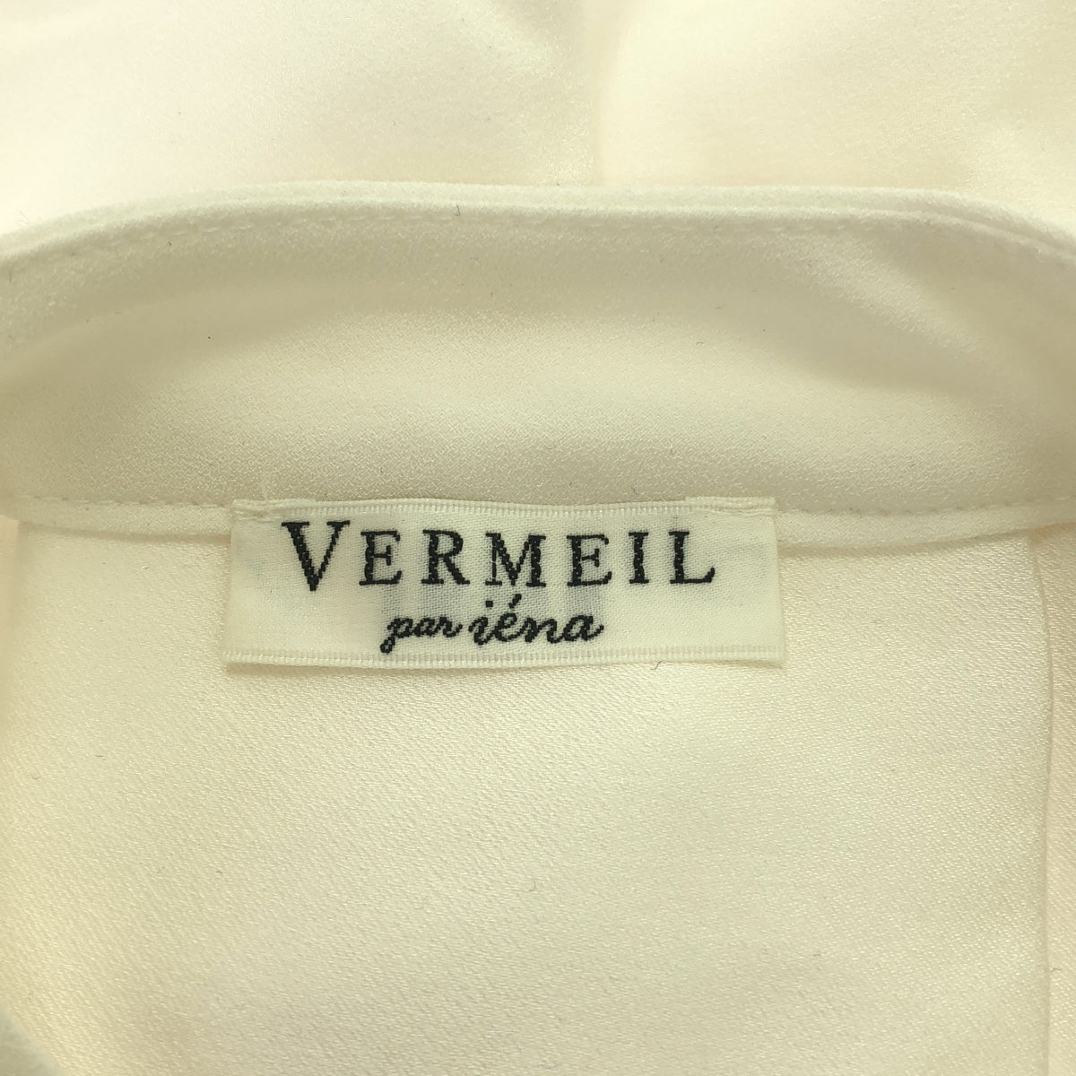 VERMEIL par iena / ヴェルメイユパーイエナ | 2023SS | バックサテン ケープ ブラウス | F | ホワイト | レディース