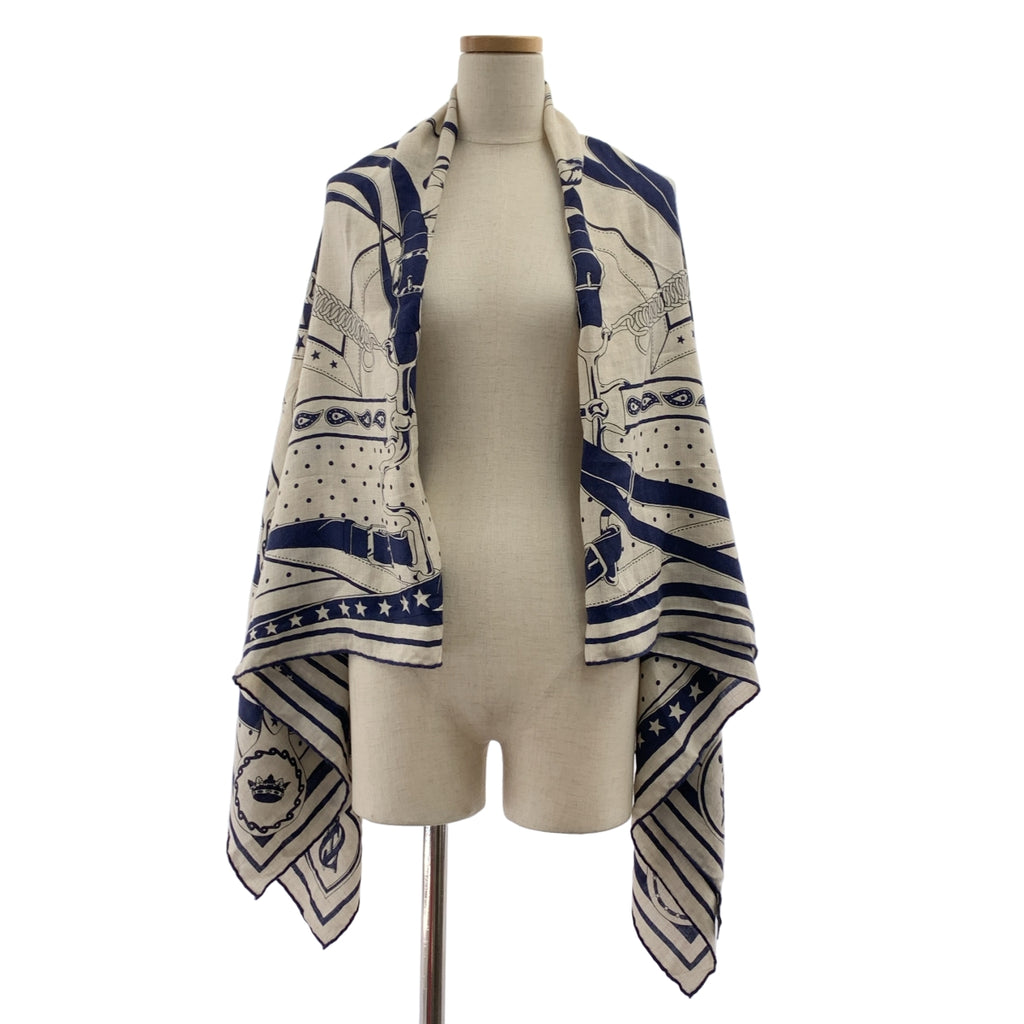 HERMES | La Promenade du Matin Bandana / 羊絨和絲綢 / Carré Jean 140 雙面晨間漫步羊絨和絲綢 Bandana 披肩 |