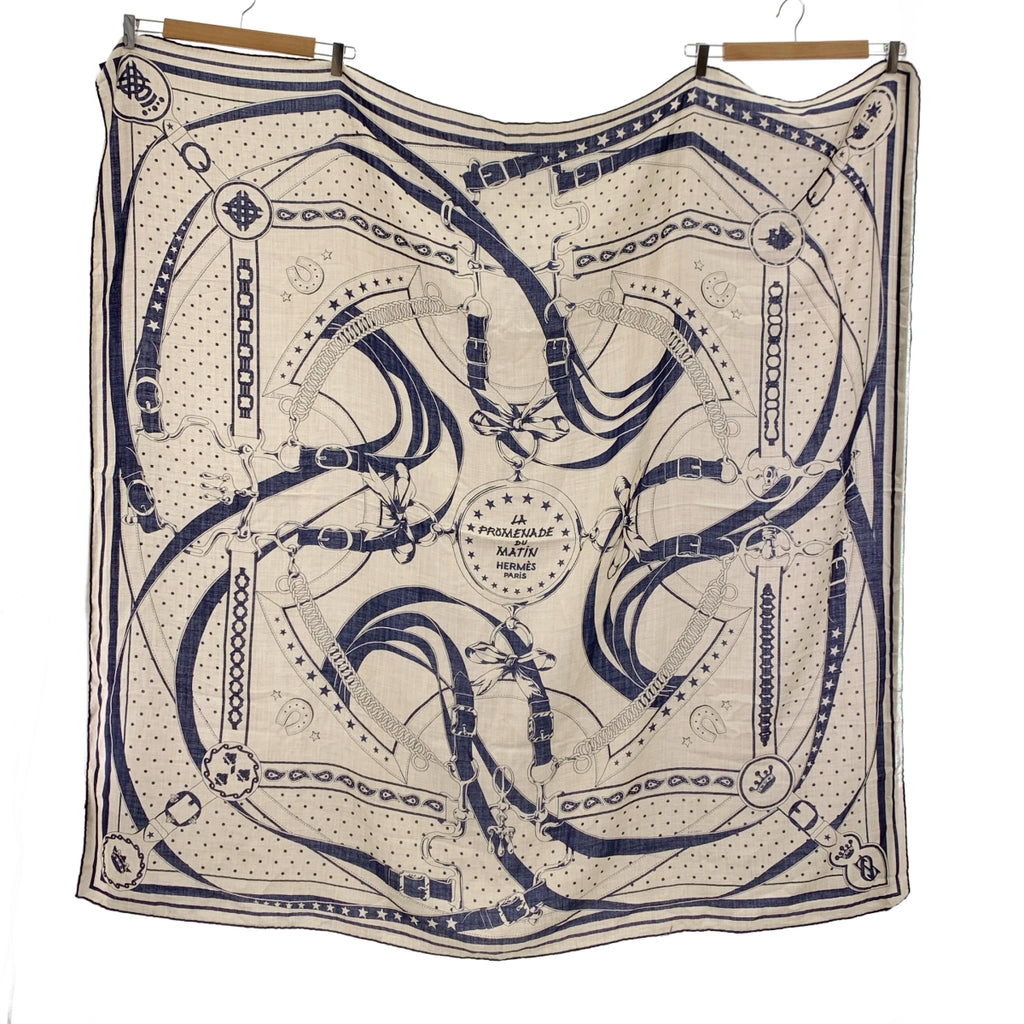 HERMES | La Promenade du Matin Bandana / 羊絨和絲綢 / Carré Jean 140 雙面晨間漫步羊絨和絲綢 Bandana 披肩 |