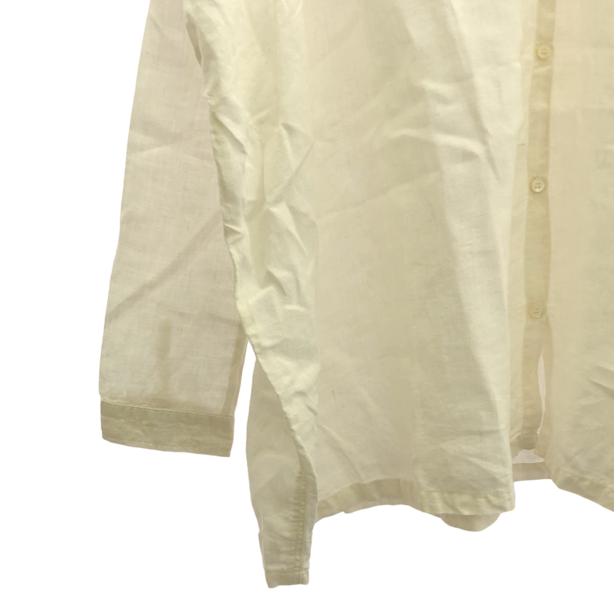 ICHI Antiquites / 이티안틱스 | 린넨 개더 셔츠 | F | 오프 화이트 | 여성