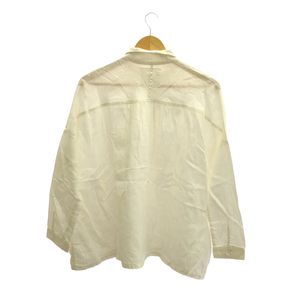 ICHI Antiquites / 이티안틱스 | 린넨 개더 셔츠 | F | 오프 화이트 | 여성
