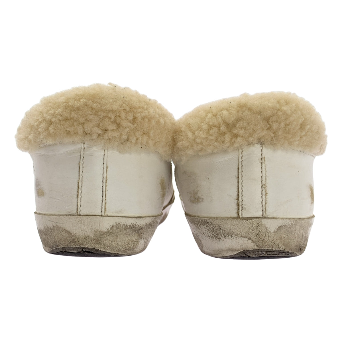GOLDEN GOOSE / ゴールデングース | レザー ボア切替 ダメージ加工 レースアップ スニーカー | 39 | レディース