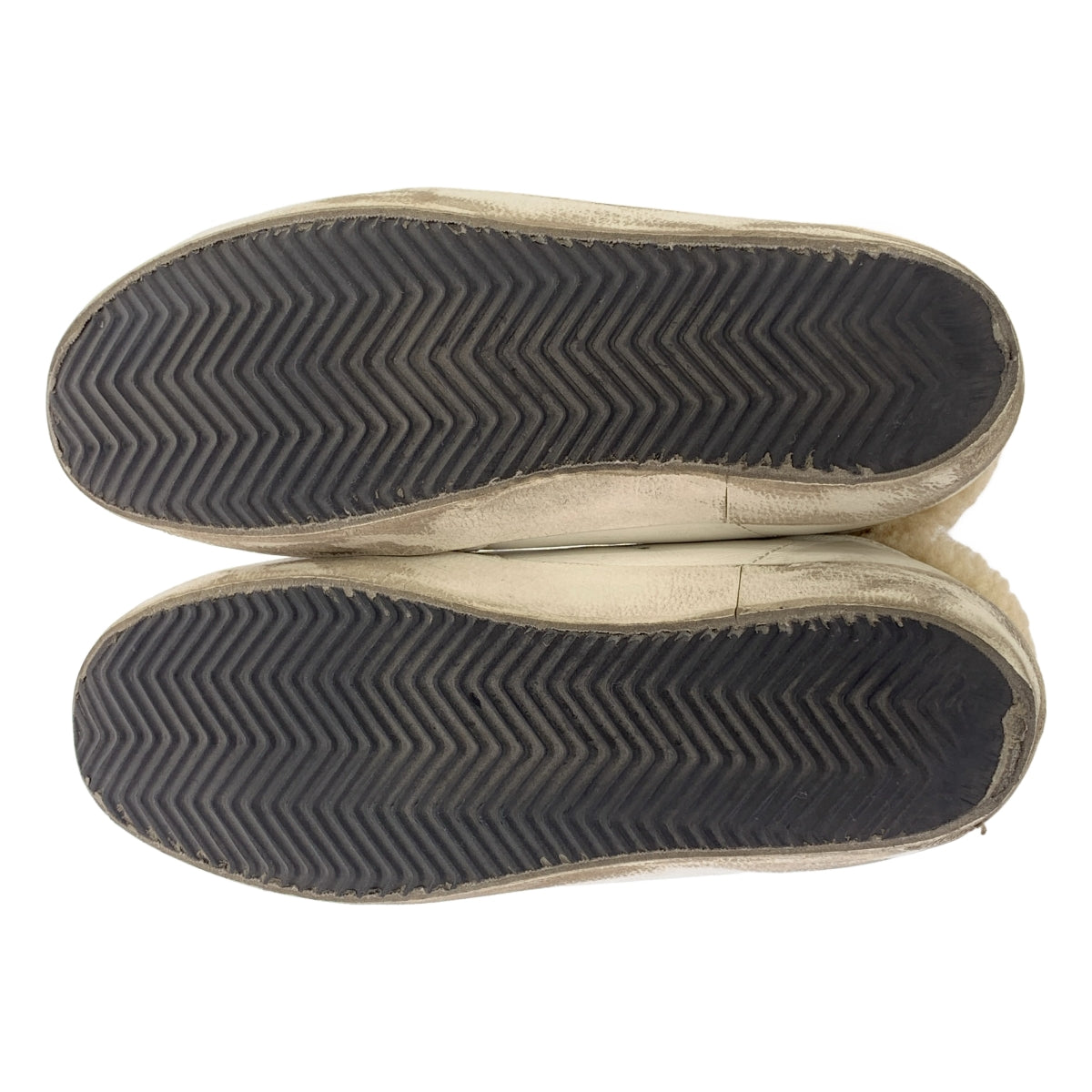 GOLDEN GOOSE / ゴールデングース | レザー ボア切替 ダメージ加工 レースアップ スニーカー | 39 | レディース