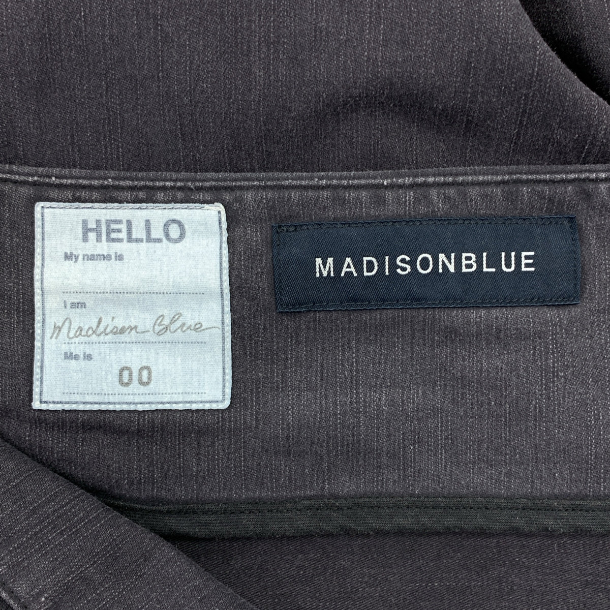 MADISON BLUE / 매디슨 블루 | MI-MOLLET FLARE BACK SATIN SK 빈티지 가공 플레어 스커트 | 00(XS) | 네이비 |