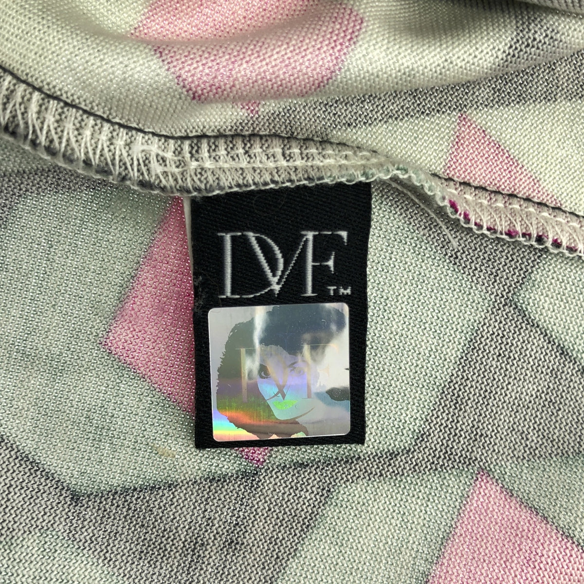 DIANE VON FURSTENBERG / ダイアンフォンファステンバーグ | EMSLEY / 総柄 シルク ワンピース | 6 | ミントグリーン / ブラック / ピンク | レディース