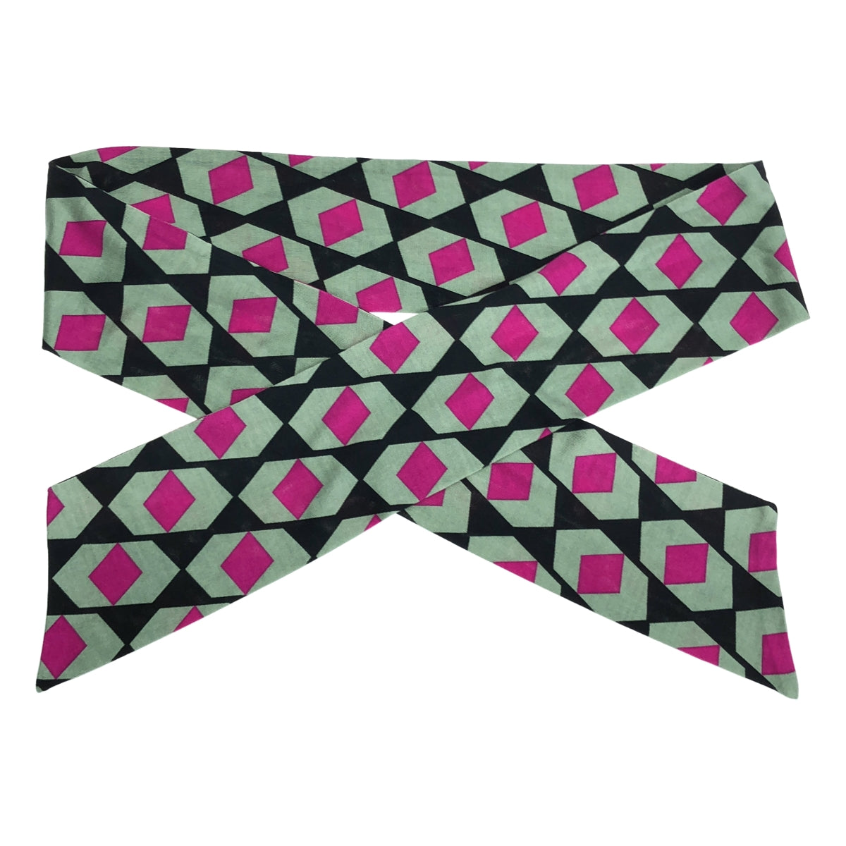 DIANE VON FURSTENBERG / ダイアンフォンファステンバーグ | EMSLEY / 総柄 シルク ワンピース | 6 | ミントグリーン / ブラック / ピンク | レディース