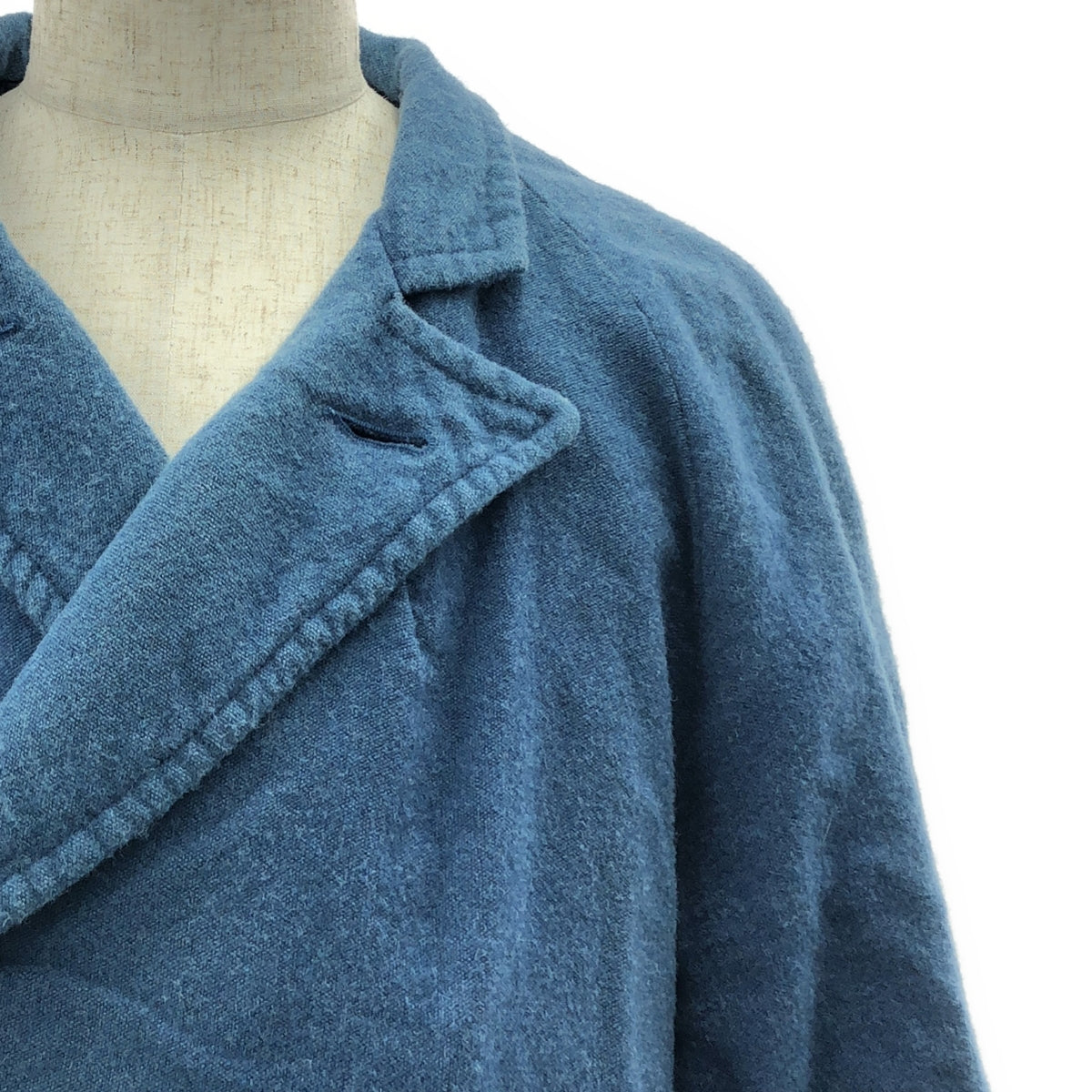 OUTIL / ウティ | ウール リネン インディゴ染め コート | 3 | インディゴ | メンズ