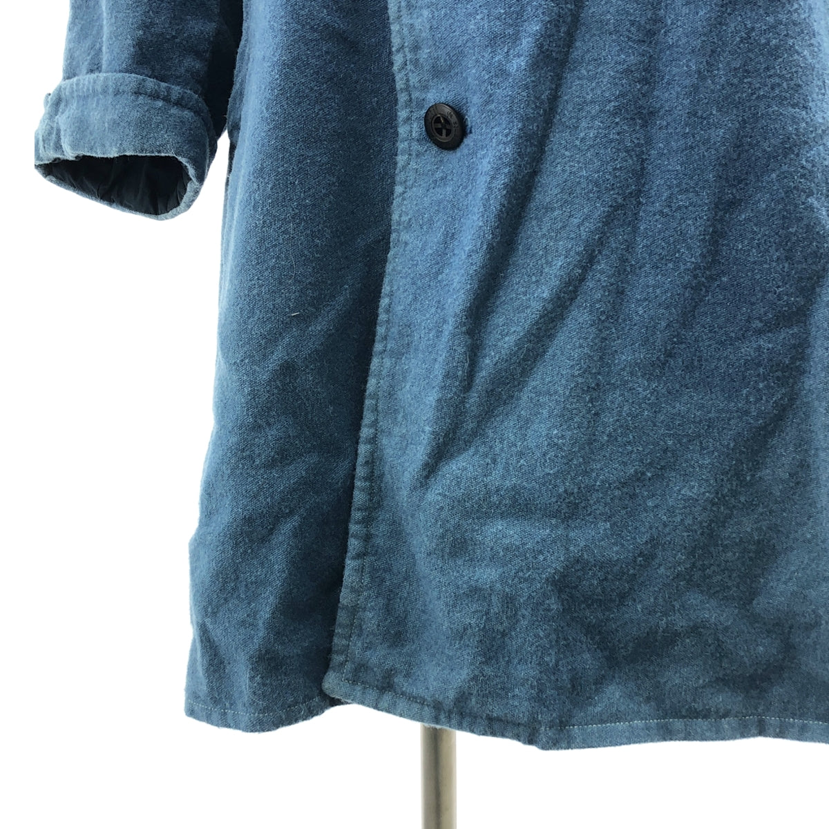 OUTIL / ウティ | ウール リネン インディゴ染め コート | 3 | インディゴ | メンズ
