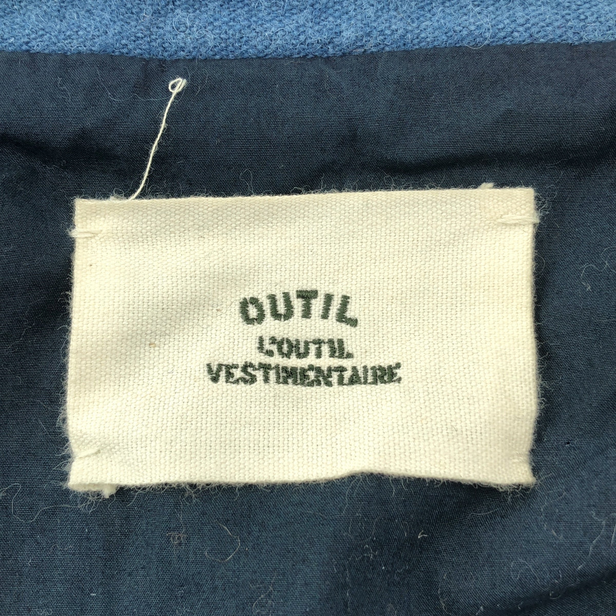 OUTIL ウティ 22AW インディゴ染めウールリネンオーバーサイズドコート OUTIL ウティ 22AW インディゴ染めウールリネンオーバーサイズド