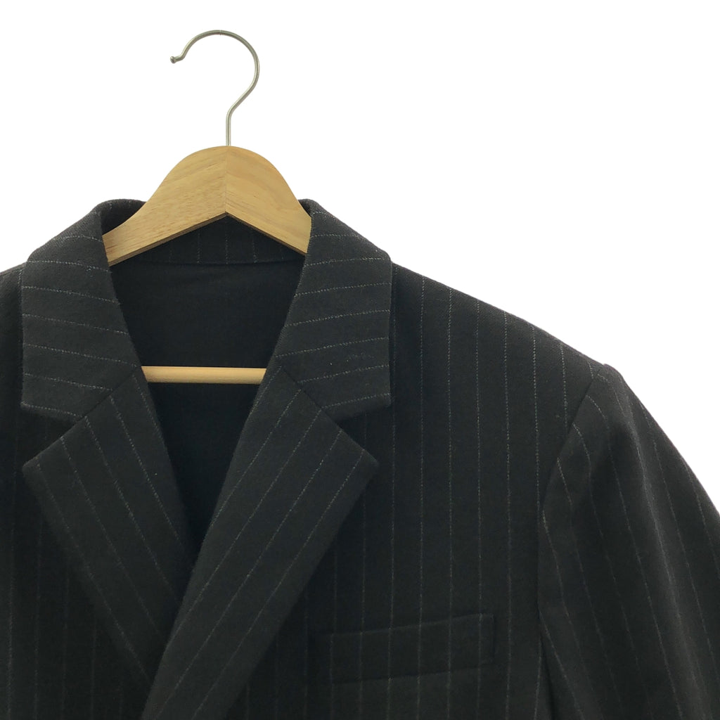 sacai / サカイ | 2024AW | Chalk Stripe x Rip Stop Jacket チョーク ストライプ 切替 リップストップ テーラード ジャケット | 1 | メンズ