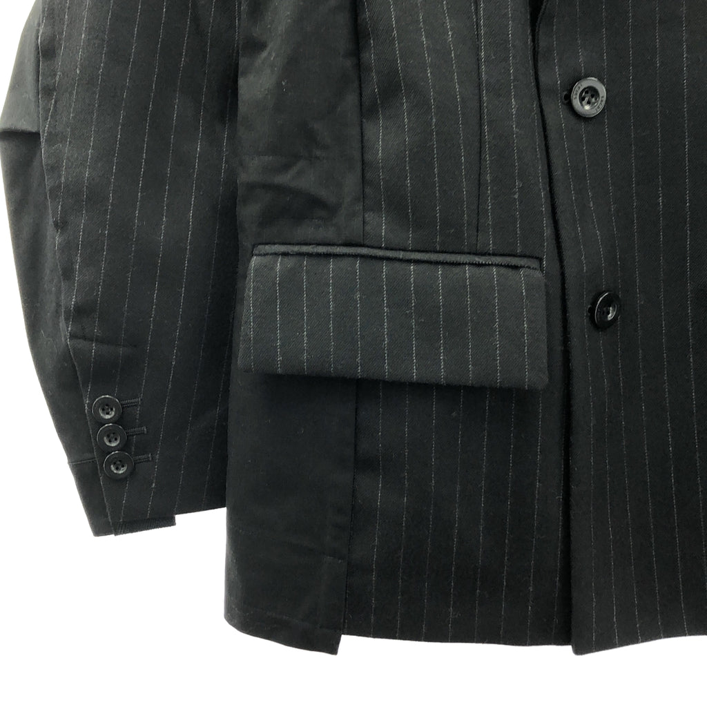 sacai / サカイ | 2024AW | Chalk Stripe x Rip Stop Jacket チョーク ストライプ 切替 リップストップ テーラード ジャケット | 1 | メンズ