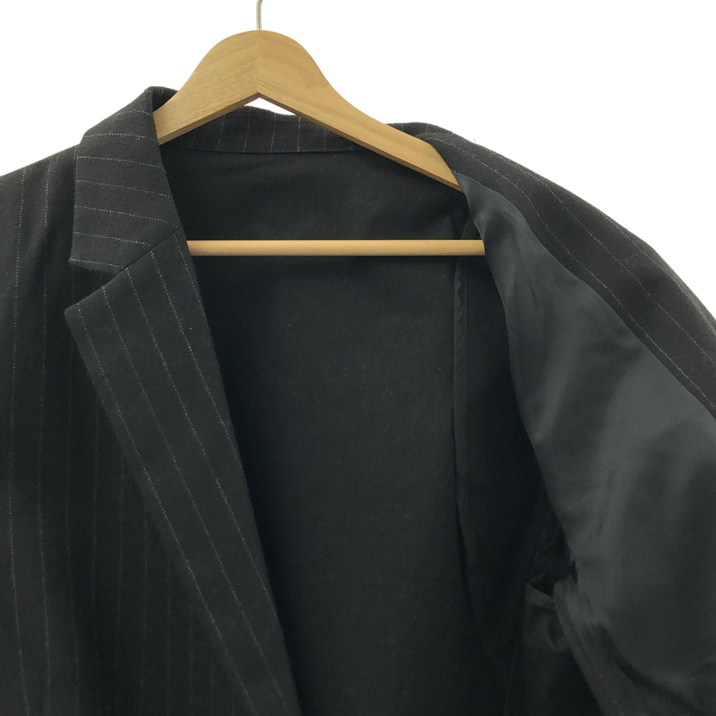 sacai / サカイ | 2024AW | Chalk Stripe x Rip Stop Jacket チョーク ストライプ 切替 リップストップ テーラード ジャケット | 1 | メンズ