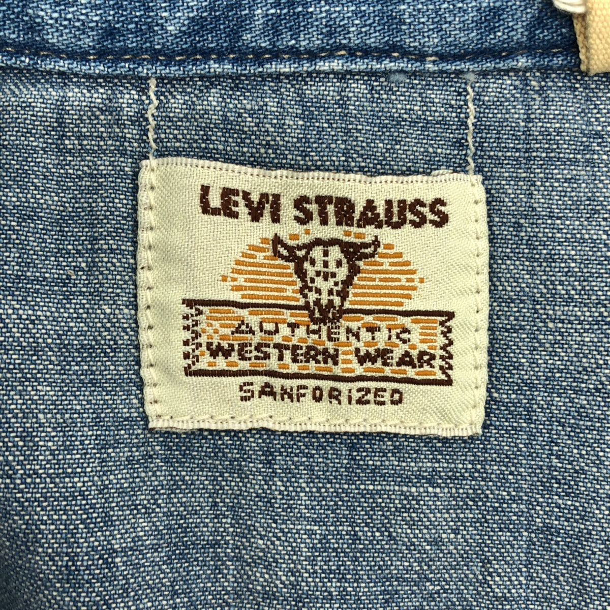 LEVI'S VINTAGE CLOTHING LVC / 리바이스 빈티지 클로징 | 2025SS | SHORTHORN SAWTOOTH INDIGO COSMOS / 오버 실루엣 쇼트 혼 데님 웨스턴 셔츠 | XS | 남성