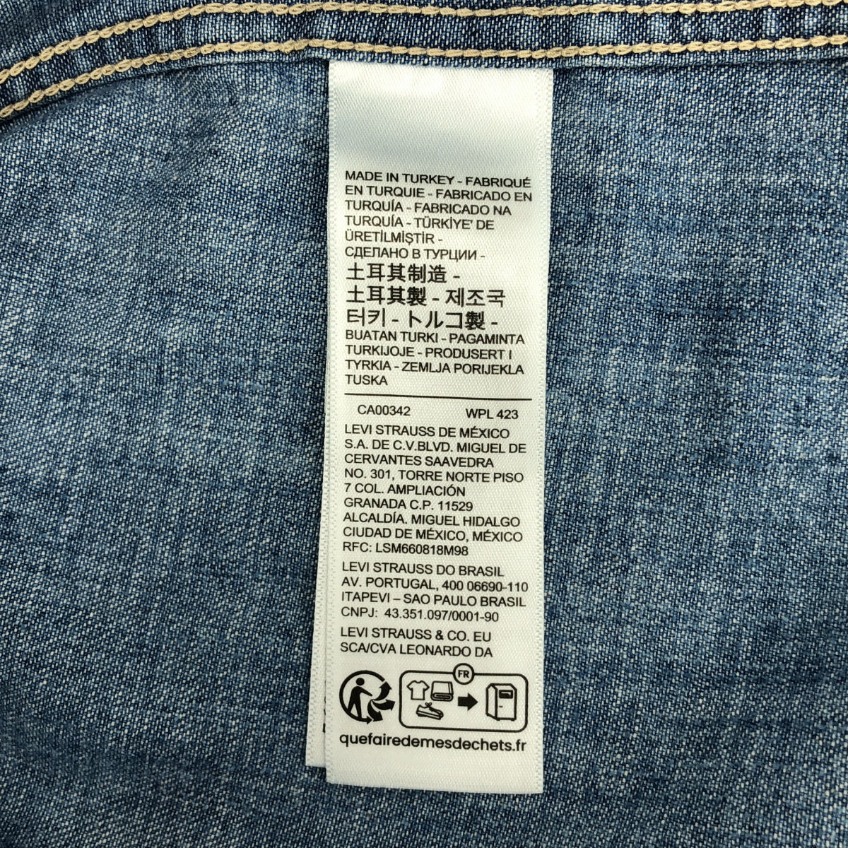 LEVI'S VINTAGE CLOTHING LVC / 리바이스 빈티지 클로징 | 2025SS | SHORTHORN SAWTOOTH INDIGO COSMOS / 오버 실루엣 쇼트 혼 데님 웨스턴 셔츠 | XS | 남성