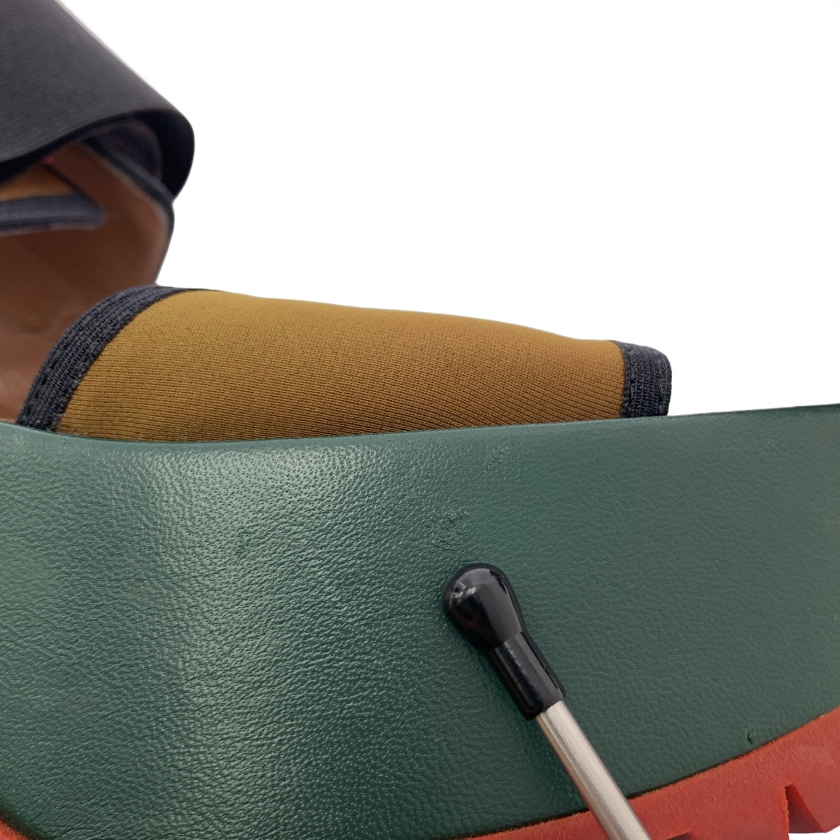 MARNI / 마르니 | 플랫폼 스트랩 샌들 | 브라운 / 다크 그린 | 여성