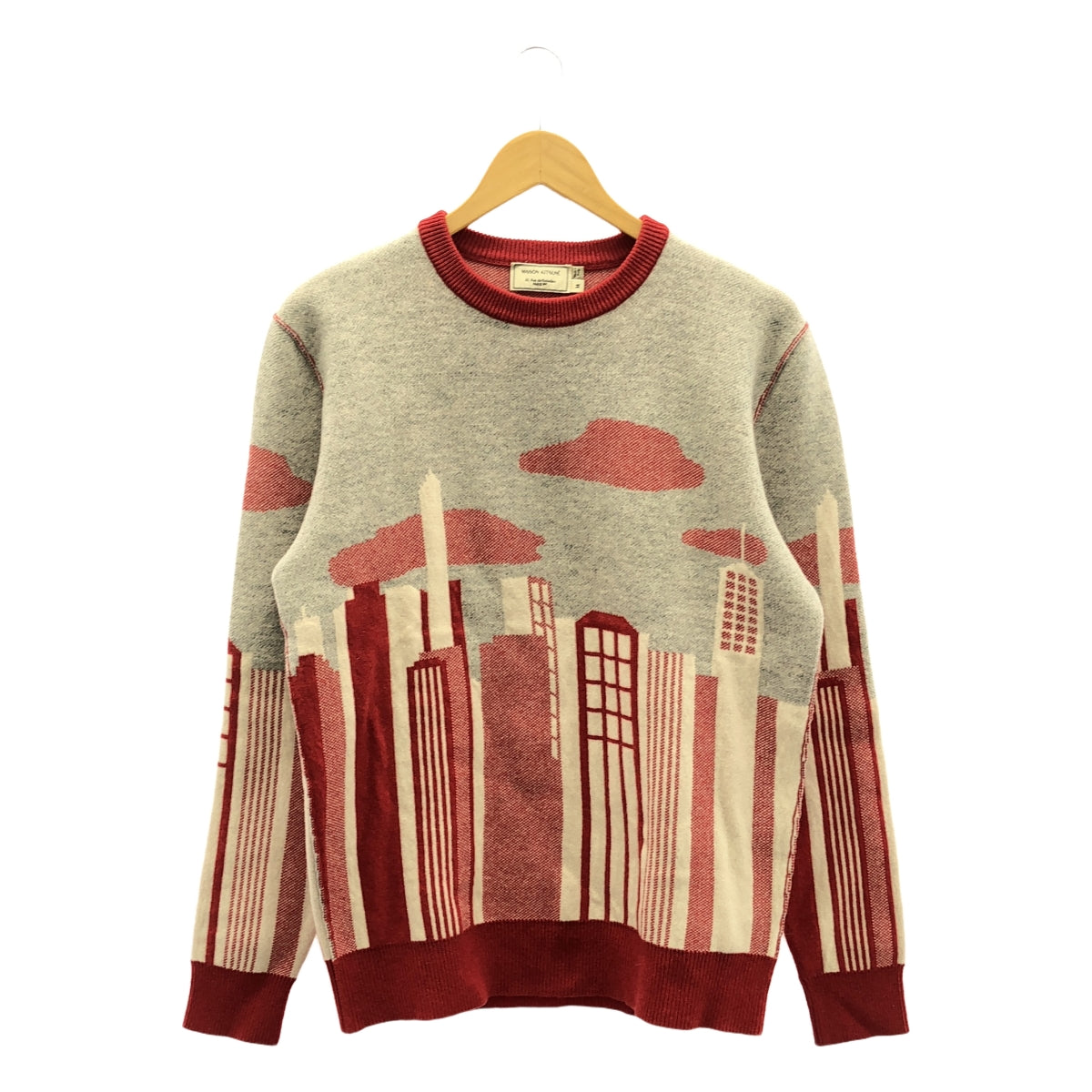 MAISON KITSUNE | All-over print pullover knit | M | Men's