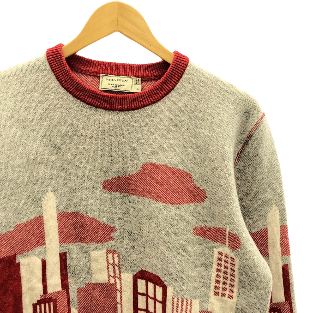 MAISON KITSUNE | All-over print pullover knit | M | Men's