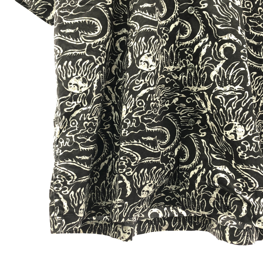 POLO BY RALPH LAUREN / 폴로바이랄 플로렌 | 빈티지 CLAYTON 코튼 드래곤 무늬 오픈 컬러 반소매 셔츠 | L | 남성