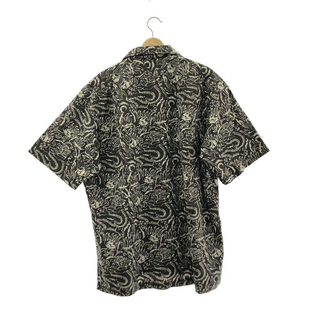 POLO BY RALPH LAUREN / 폴로바이랄 플로렌 | 빈티지 CLAYTON 코튼 드래곤 무늬 오픈 컬러 반소매 셔츠 | L | 남성