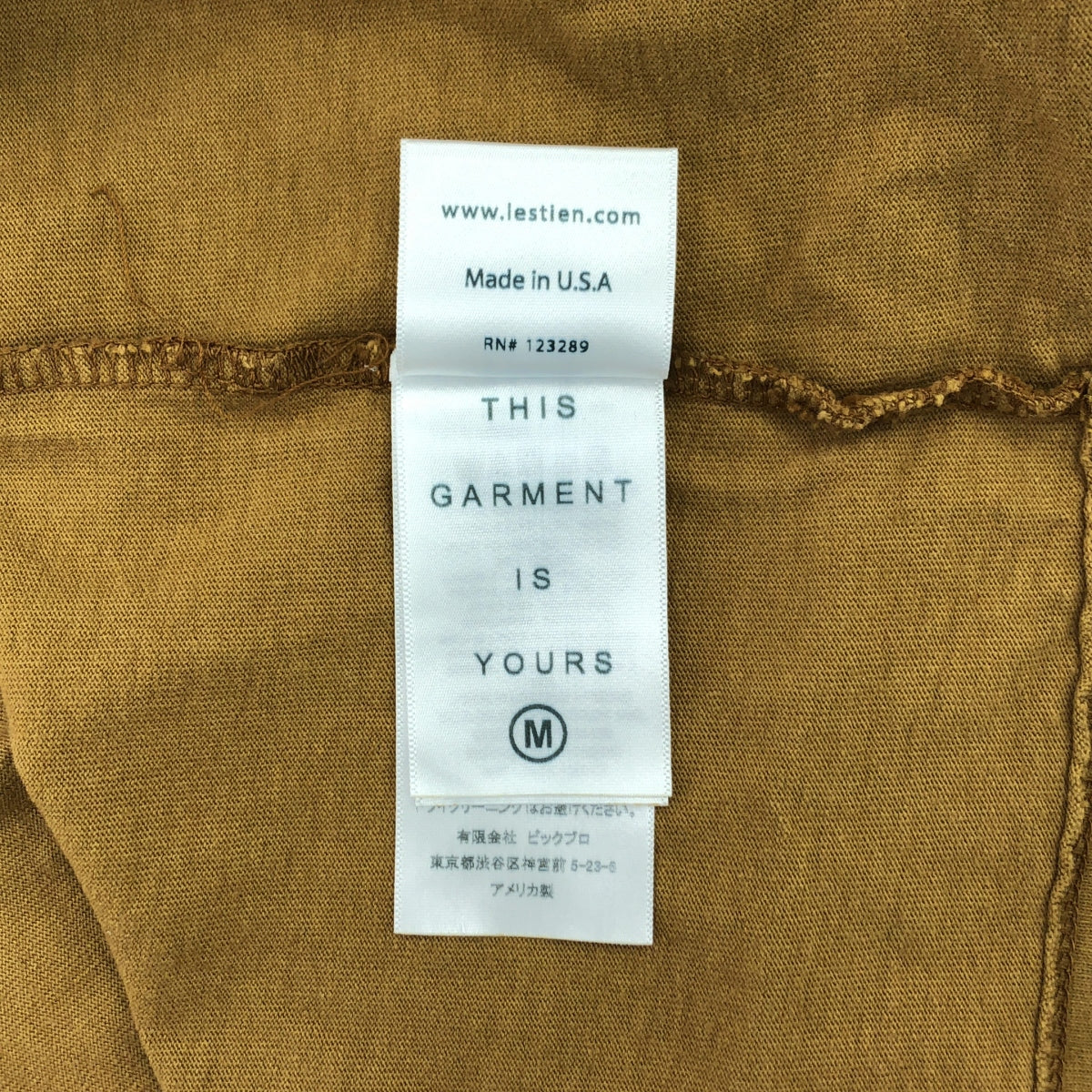 LES TIEN / 레스티엔 | 코튼 목 목 롱 슬리브 티셔츠 | M | 브라운 | 남성