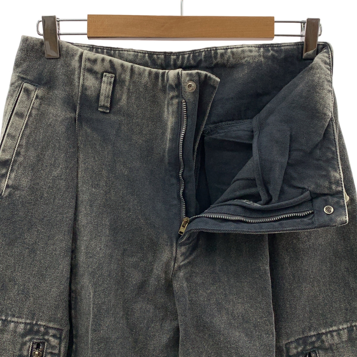 【新品】  Omar afridi / オマールアフリディ | 2024AW | OCTET 2D CARAGO TROUSER ストーンウォッシュ デニム カーゴ トラウザー パンツ | 48 | グレー | メンズ