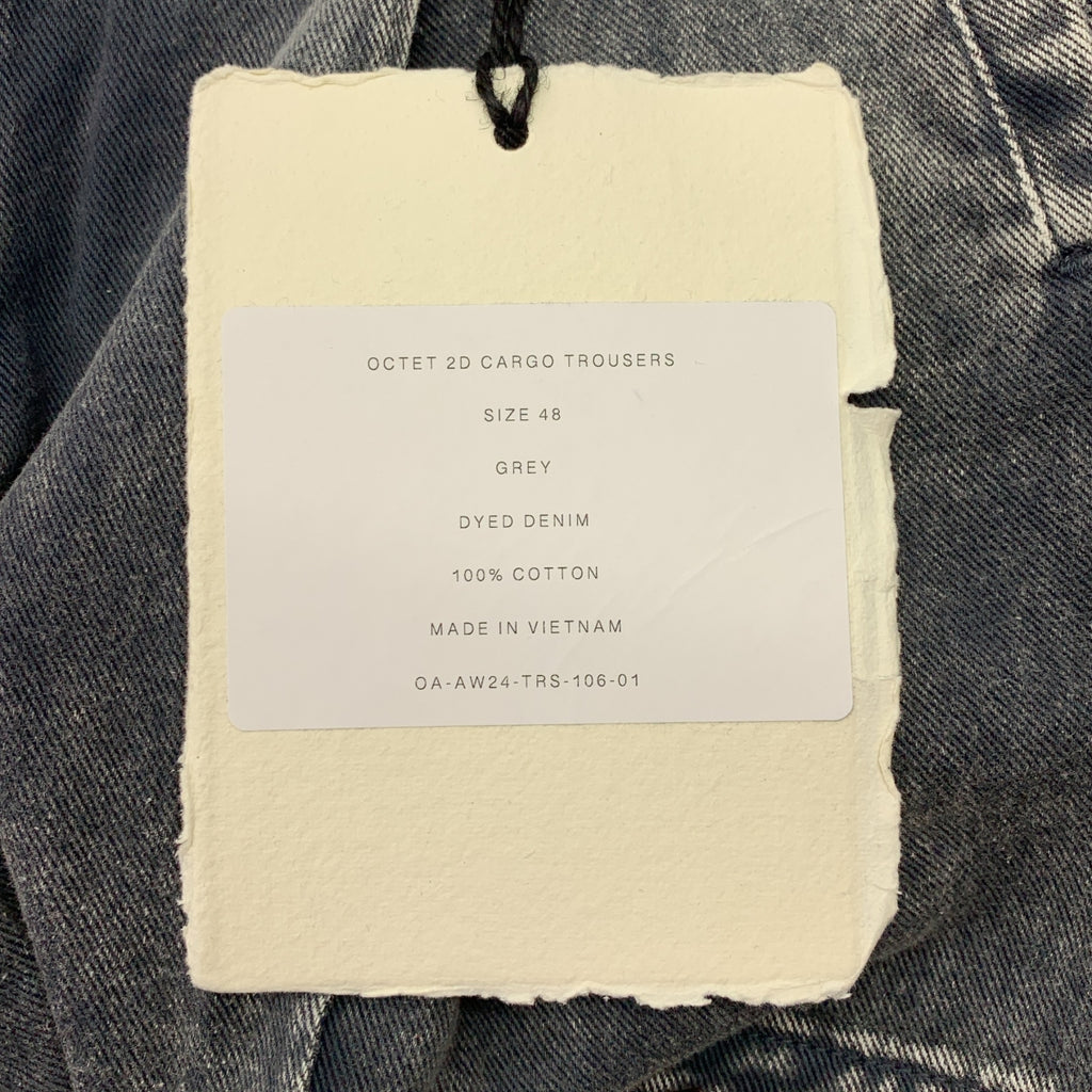【新品】  Omar afridi / オマールアフリディ | 2024AW | OCTET 2D CARAGO TROUSER ストーンウォッシュ デニム カーゴ トラウザー パンツ | 48 | グレー | メンズ