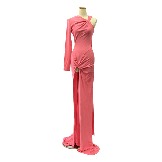 DAVID KOMA | Asymmetrical Side Slit Jersey Maxi Dress | 8 | Women's