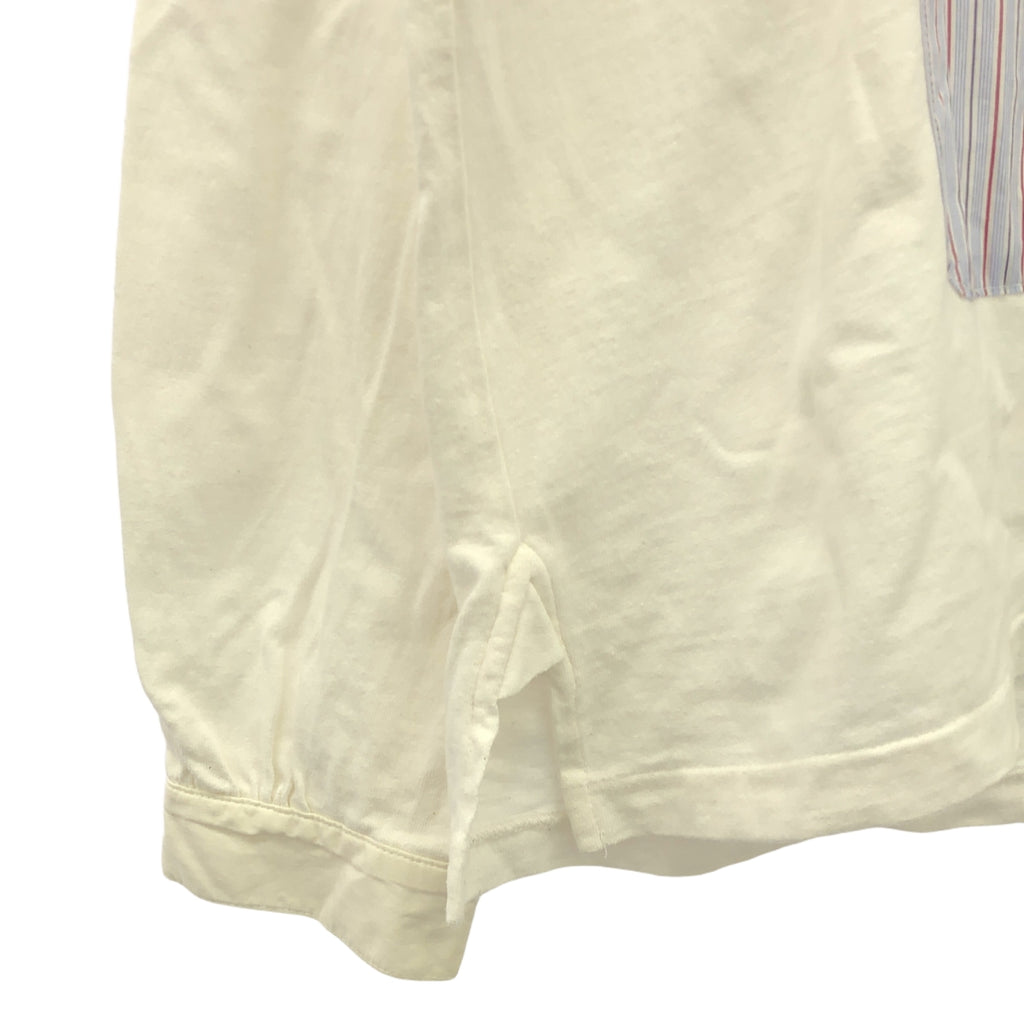 visvim / ビズビム | MARCELLA KURTA SHIRT L/S / バンドカラー ストライプ カットソー | 3 | ホワイト | メンズ