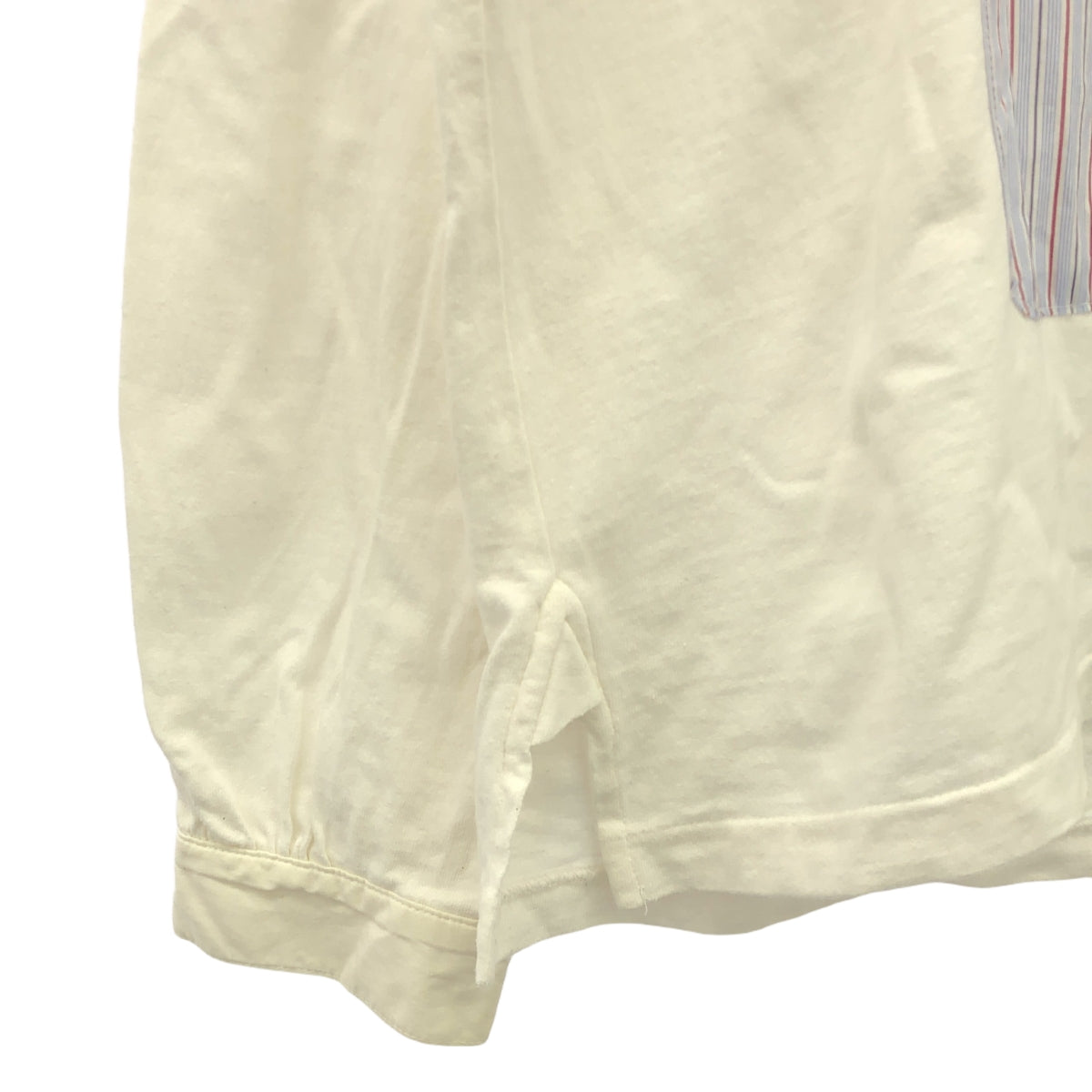 visvim / ビズビム | MARCELLA KURTA SHIRT L/S / バンドカラー ストライプ カットソー | 3 | ホワイト | メンズ
