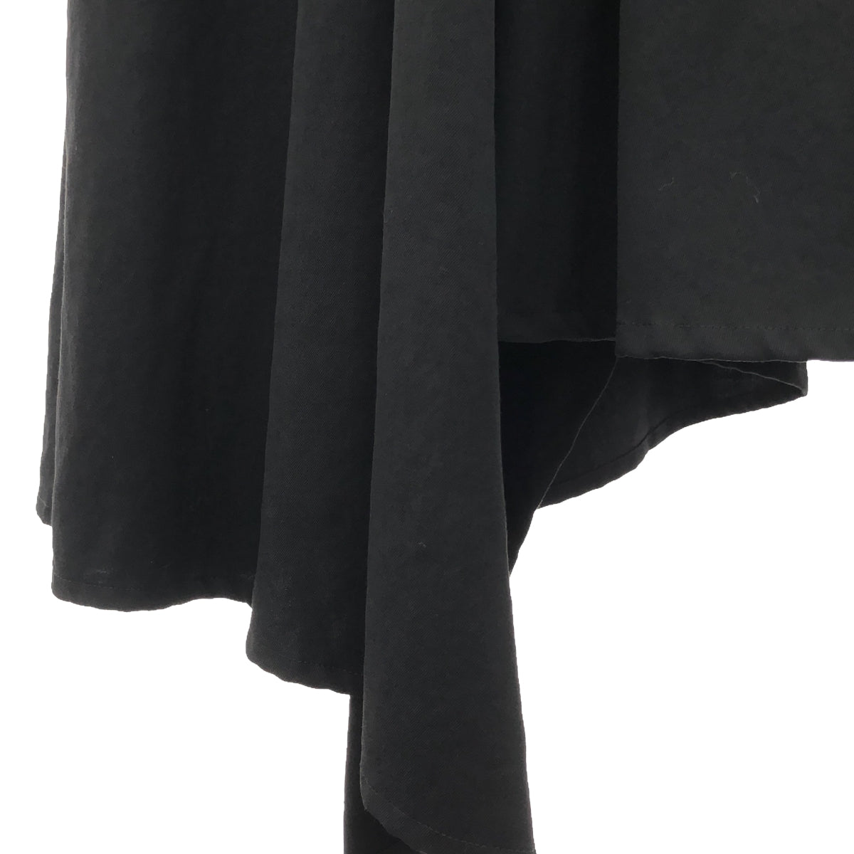 YOHJI YAMAMOTO +NOIR / Yohji Yamamoto Plus Noir | 2018AW | Wool gabardine asymmetrical drawstring voluminous overskirt | 2 | Women's